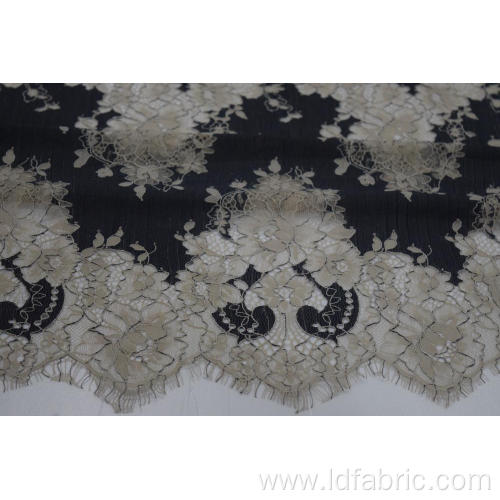 Nylon Polyester Cation Panel Lace Fabric